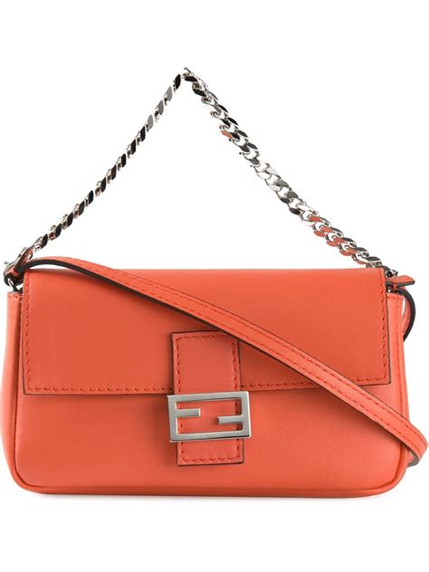 fendi shopper handbags crossbody orange